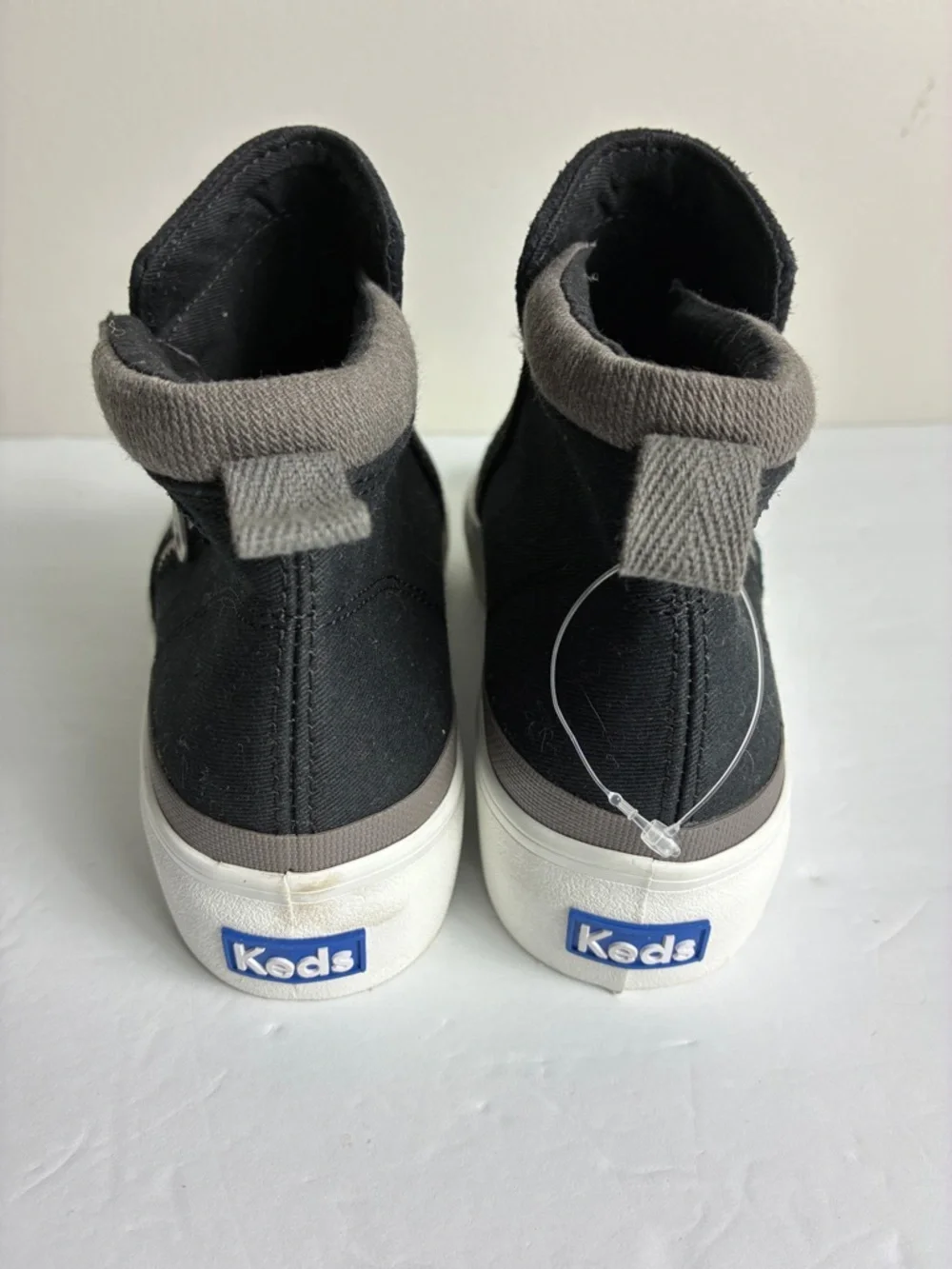 KEDS Womens Black Ankle Sneakers Side Zip Casual Athletic  NEW